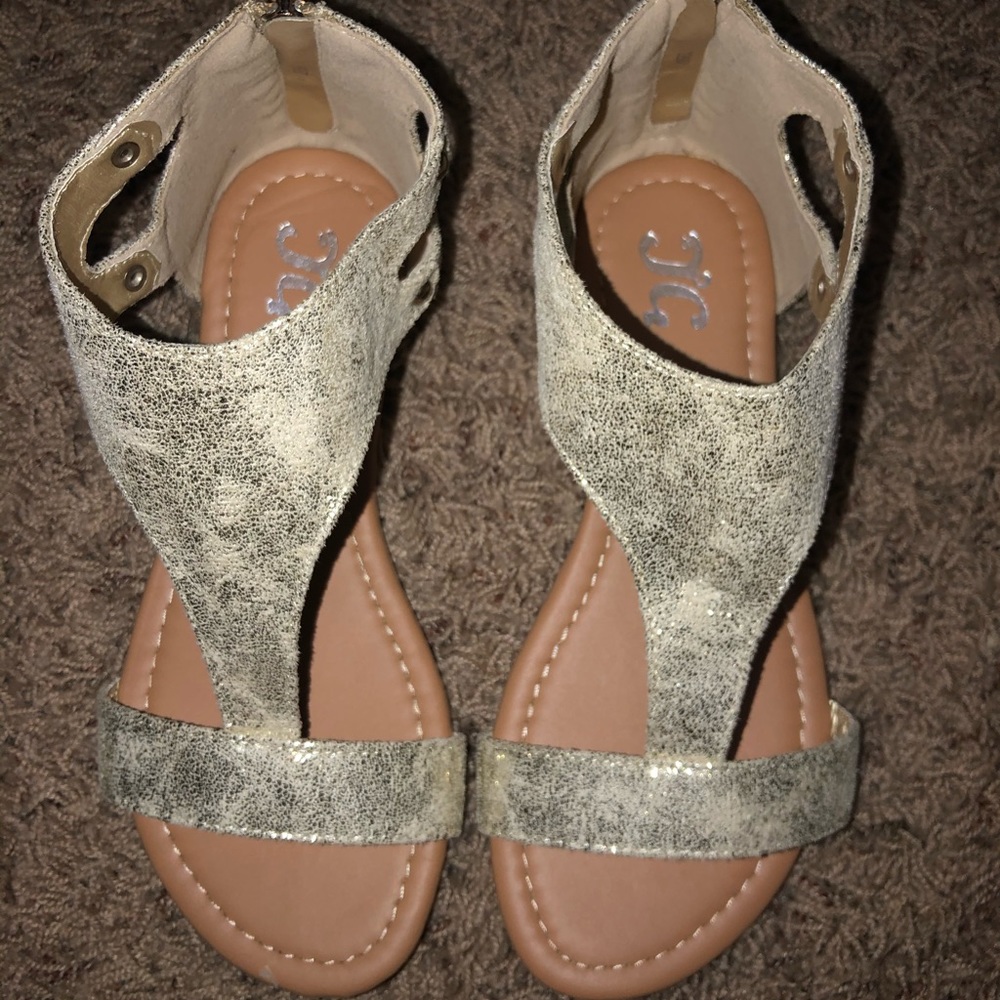 Gold sparkle sandals - Picture 2 of 5